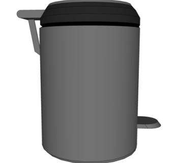 现代垃圾桶su模型