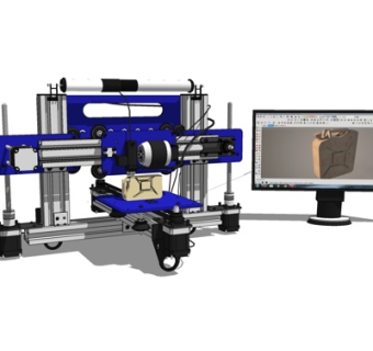 工业风机床设备su模型