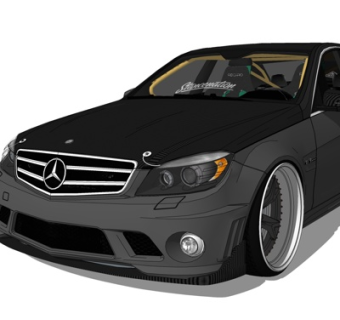 现代奔驰跑车su模型