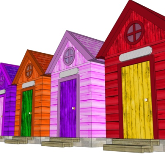 北欧木屋公厕su模型