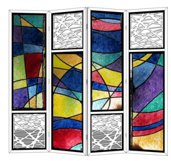 现代屏风隔断su模型