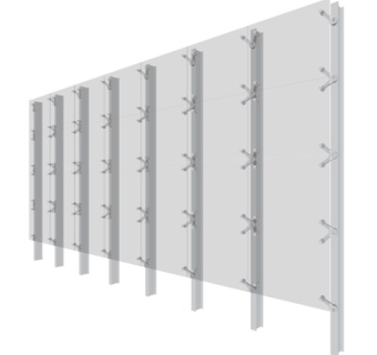 现代玻璃护栏su模型