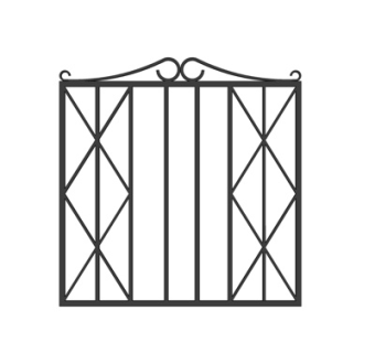 现代铁艺护栏su模型