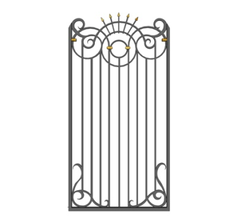 欧式铁艺护栏su模型