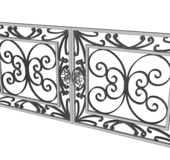 欧式铁艺护栏su模型