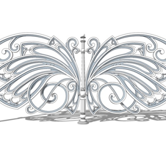 欧式铁艺护栏su模型