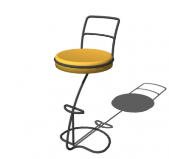 后现代吧椅su模型