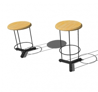 现代吧椅su模型