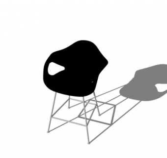 现代单椅su模型