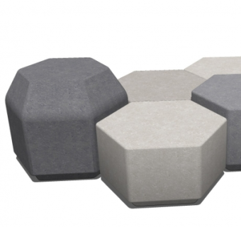 现代布艺凳子组合su模型