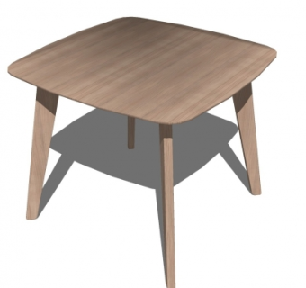 现代简约实木凳子su模型