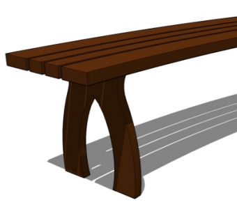 现代实木公用椅su模型