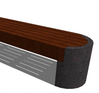 现代实木公用椅su模型