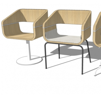 现代单椅组合su模型