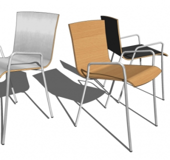 现代单椅组合su模型