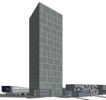 现代办公楼su模型