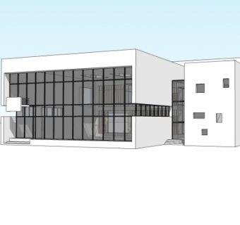 现代小型办公楼su模型