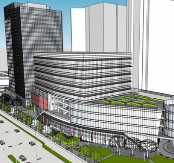 现代办公楼su模型