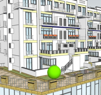 现代小区规划su模型