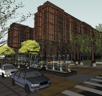 欧式古典公寓su模型