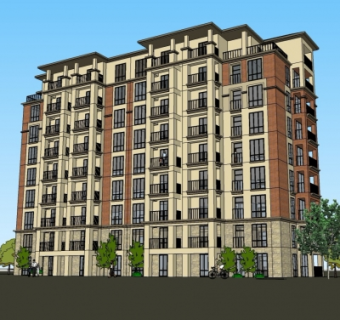 现代公寓su模型