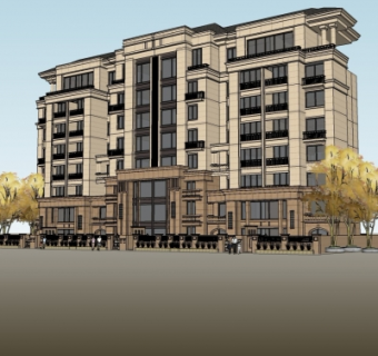 欧式办公楼su模型