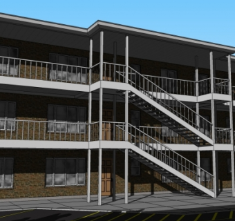 现代办公楼su模型