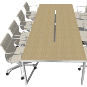 现代会议桌椅组合su模型