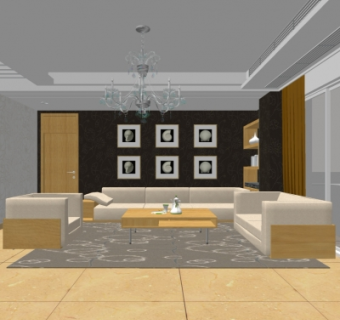 现代家装组合su模型