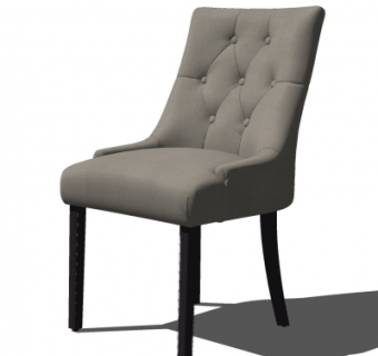 欧式单椅su模型