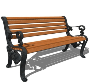 欧式公用椅su模型