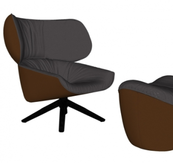 现代休闲椅组合su模型