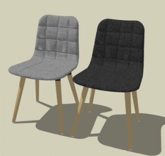 北欧单椅su模型