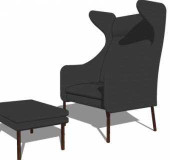 欧式休闲椅组合su模型