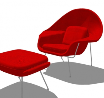 现代休闲椅su模型