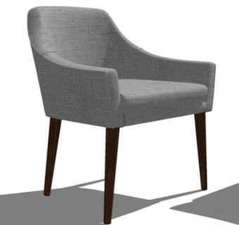 北欧单椅su模型