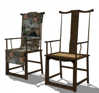 中式太师椅su模型