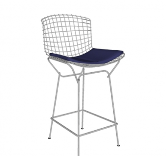 现代金属吧椅su模型