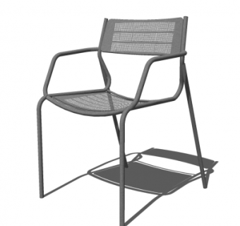 现代金属单椅su模型