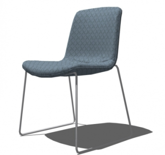 现代布艺单椅su模型