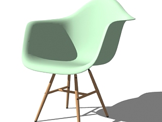 现代<em>塑料</em>单椅su模型