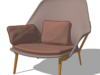 现代休闲椅su模型