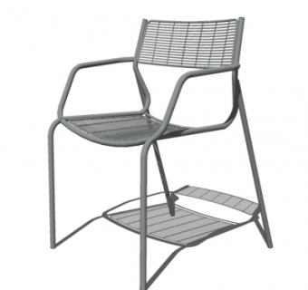 现代金属单椅su模型