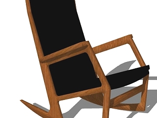 现代摇椅休闲椅su模型