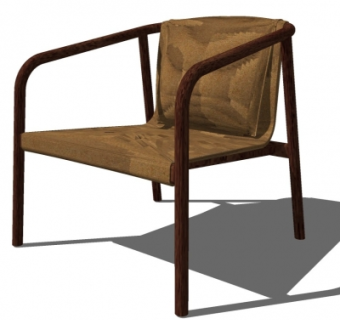 中式圈椅单椅su模型