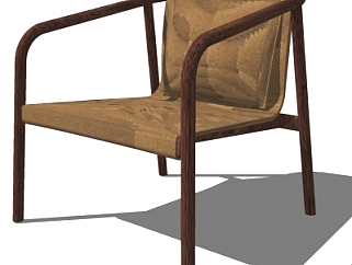 中式圈椅单椅su模型