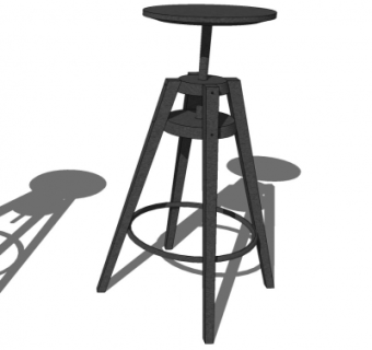 工业风吧椅组合su模型