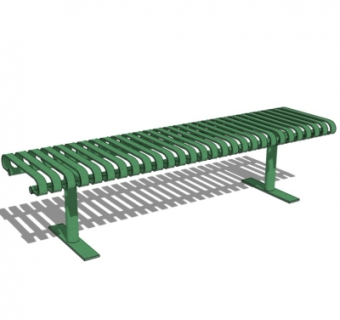 现代金属公用椅su模型