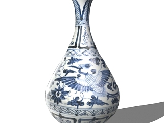 中式<em>陶瓷</em>花瓶su模型