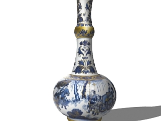 中式<em>陶瓷花瓶</em>su模型